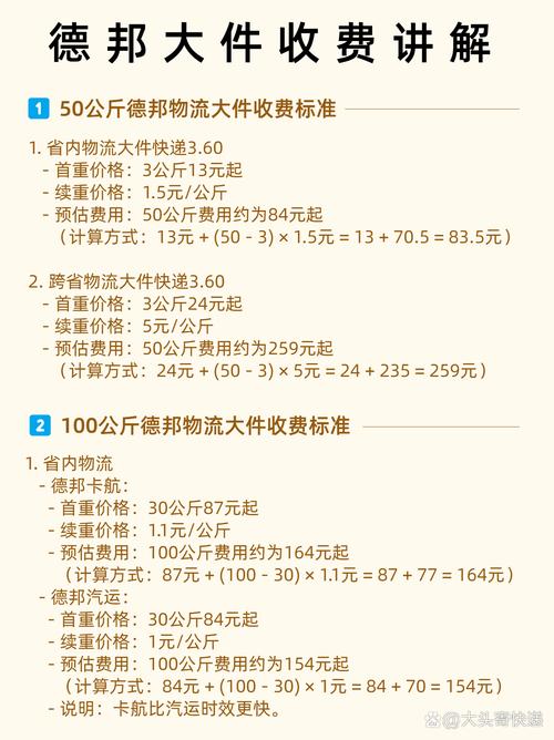 物流30公斤收费标准